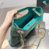 Vrouwenontwerpers klassieke tweed preal schoudertassen handtassen 7a kwaliteit gewikkeld mode parel crossbody ketting tas echte lederen voering bakken luxe ontwerper