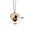 Hänge halsband e0be sublimering tom Po Picture Heart Urn Cremation Jewelry Tag Craft for Men Women