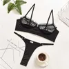 NEW Sexy Set Sexy Lingerie Lace Bra Set Transparent Underwear Hot Erotic Push Up with Panty Red Briefs Sets 230808