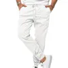 Men's Pants Cargo Soft Casual With Elastic Waist Drawstring Ankle-banded Pockets For Comfortable Commute Outdoor