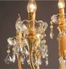 American Luxury Crystal Chandelier French Romantic Pendant Chandeliers Lights Fixture European Art Deco Home Indoor Hotel Luminarias Villa matsal Lustres