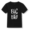 Familjsmatchande kläder 1st Big Bro Lil Bro Boy Sibling Family Matching T-shirt Nyfödd Småbarn Romper Big Brother Little Brother Sybling Outfits R230810