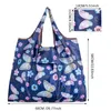 Storage Bags Reusable Folding Shopping Bag Eco-friendly Supermarket Tote Portable Cartoon Animal Lemo Strawberry Printing Grocery