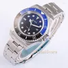 Wristwatches 43mm Sapphire Crystal Pour Acier Inoxydable Poignet Analogique Montres Hommes Marque Horloge Waterproof Blue Man Watch