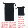 100pcs /Lot Black Velvet Jewelry Bag Bag Activities Hisplies Aivesists Displaging Displaging عرض الزفاف 10x15 10 × 20 سم