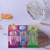 Objets décoratifs Figurines Boîte de dents en verre cristallin Couleur transparente Couleur de dents Tobus de foyer avec coton cigarette cigarette de coton à coton 230810