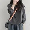 Kadınların hoodies% 96 pamuk kazakları kadınlar rahat gevşek patchwork sweatshirt bahar sonbahar tasarımı moda kazak estetik üst y2k