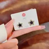 Stud Earrings Geometric Five-pointed Star Square Circle Zircon Lucky Love Heart Mother's Day Woman Girl Wedding Ear Studs Jewelry