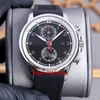 TW WATKTY FABRICZNE 45 mm stal nierdzewna 390213 Portugalskie chronographe Automatyczne A89360 / 7750 Męskie zegarek Niebieski pasek gumowy paski na rękę