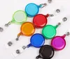 Partihandel Business Card Files Colorful Dractable Badge Reels Holder med Metal Belt Clip Badge Holder ID Badge Reel Clip on Card LL