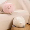 Nadziewane pluszowe zwierzęta 30 cm tłuszczowe okrągłe zwierzęta pulchna różowa świnia biała pies Plush Toys Soft Hvgable Doll Boys Prezent urodzinowy dla dziewczynki R230811