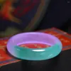 Bangle Natural Jade عالية الدرجة A Myanmar Jadeite مع شهادة Purple Green Burma Jades Barkles Women Gemstone Jewelry