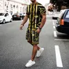 Men's Tracksuits Luxury 3D Printing Hawaii Men Sets Tshirt Shorts Summer 2 Piece Outfits Tracksuit Oversized Clothes Streetswear