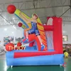 Großhandel kostenlos Schiffe Outdoor -Spiele Aktivitäten 4x3m Schießen von Reifen aufblasen Riesen aufblasbarer Basketball -Hoop -Spiel für Kinder und Erwachsene aufblasen