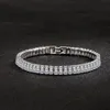 Kobiety Prosty moda elegancka urok bransoletki lśniący kryształ cz cyrkon bling geometria diamentowa s925 srebrna designerska bransoletka biżuteria