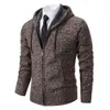 Panks à combinaison à capuche à capuche en tricot à manches longues Sweater Cardigan Veste sweaTor à tricot décontracté épais