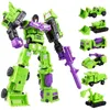 Transformación juguetes Robots Transformación 6 en 1 Defensor Devastator Toys Action Figura Robot Juguetes Plastic Gift for Education Children 230811