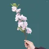 Decorative Flowers High Quality Artificial Flower Peach Blossom Branch Fake Cherry Spring Plum Home Indoor Outdoor Office Garden Decoration