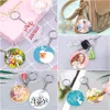 Keychains Lanyards 240PCS Round Acrylic Keychain Set Acrylic Clear Circle Discs Keychain with Leather Tassel Jump Rings DIY Keyring Articles Craft 230810