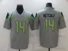 Calcio da uomo 49 Maglie Shaquem Griffin 16 Tyler Lockett 33 Jamal Adams 14 DK Metcalf 7 Geno Smith 12 12th Fan Vintage Blu navy Bianco Grigio Verde Cucito Colore Rush