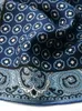 Scarves Dark blue light blue printed natural silk twill scarf headscarf handkerchief foulard small hijab wrap women scarves 230811