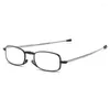 Lunettes de soleil 1pc Ensemble de lunettes unisexes avec lunettes de lecture de boîtier Presbype pliable Portable Eyeglass Professional Fashion