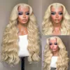 180%Densidad 30 pulgadas 613 Honey Blonde Body Wave 13x6 Peluca delantero Brasil Remy 13x4 HD CABLA CABEZA CONDURA CONDERES