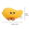 Pchane pluszowe zwierzęta 15 cm Seria owoców nadziewane mango zabawki Plush Doll Education Prezenty dla chłopców dziewczęta R230810