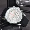 AA New 42mm Luxury Watch腕時計クォーツ時計男性シリコンストラップ男性機能クロノグラフブランドの男性