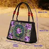 Evening Bags National Embroidered Canvas Double Sided Small Bag Lady Women Handbag Leisure Trend Retro 230810