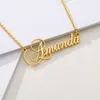 Pendant Necklaces Fascinating Cursive Nameplate Charm Necklace Personalized Women Jewelry Custom Any Name Pendants Gifts For Her BFF Collar Mujer 230811