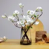 Fiori decorativi Simulazione a casa Simulazione Yulan Magnolia Flower Eva 3D Real Touch Artificiale Ikebana Art Table decorazioni 50 cm 3pcs in 1 set