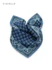 Halsdukar mörkblå ljusblå tryckt naturligt siden twill halsduk huvudduk näsduk foulard liten hijab wrap kvinnor halsdukar 230811
