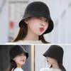 Berets Berets High Quality Cashmere woolenCashmere woolen beret pure black fisherman's hat Hat For Women Autumn Winter Warm Knitted Panama