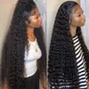 Syntetic S Deep Wave Frontal 13x6 HD Spets Loose Brasilian Hair Natural Hairfin Pre Plucked 30 Inch Front Human 230811