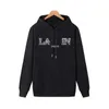 2023 LANVIN HOODIE DESIGNER LUXURY SEATER HOODIE MENS AND WOMENS SWEATSHIRTレタープリントプルオーバールーズカジュアルコットンフード付きコートVQT5 1960