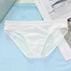 Underpants Men's Ice Silk Brief Youth U Convex Pouch Panties Soft Sexy High Elastic Underwear Summer Thin Comfortable Breathable
