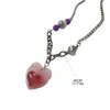 Hänge halsband hjärta gelé halsband unik design halskol trend hals smycken y2k tillbehör gåva för kvinnor flickor dropship