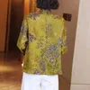 Etnik Giyim 2023 Çin tarzı Cheongsam Bluz Kadın İlkbahar ve Sonbahar Tang Suit Retro Stant Yaka Baskısı Üst S121