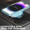 Magnetic Wireless Charger Cell Phone Cases For Iphone 15 Pro Max 14 Plus 13 12 11 ProMax Kickstand Designer Translucence Shockproof Phone Case Shell