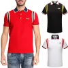 Polo Shirt Men Applique Embroidery Striped Sleeves Comfortable Summer Short Wear Top Men's T-shirts CXG23081116-6