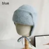 Berets Knitted Outdoor Skiing Riding Accessory For Women Teenagers Warm Knit Earflap Winter Hat Fur Bomber Hats