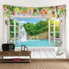 Tapissries Bohemian Decor Wall Hanging Window Landsy Landscape Decor Tapestry Backbakgrund Väggdekor Tapestry R230811