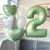 Decorazione Palloncini di compleanno in foil grande Verde oliva Giallo Palloncino con numeri Compleanno Decorazioni di nozze Doccia Grandi figure