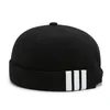 Bérets Coton Hat à bords Hommes Men de godet Cap de godet A réglable Hip Hop Boneie Skull Casual Solid Pumpkin Portable Melon Caps DP045