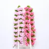 装飾的な花2PCSシミュレーション偽の花の桜の壁を吊るし屋内クリスマス装飾空調パイプ