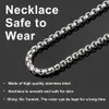 2mm-7mm 16-38In Stainless Steel Rolo Chain Necklace Crude Chain Necklace for Men Women Jewelry