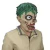 Cosplay zombi in lattice maschere horror di Halloween festeggiano verdi capelli grandi occhi sanguinanti oggetti costumi di costume hkd230810