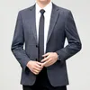 Men's Suits 2023 Casual Summer High-End Business Suit Jacket Youth Fashion Plaid Double Back Blazer