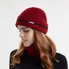 Berets Winter Mützen Snood Sets Stricker Wollkappe Unisex lässig im Freien winddichte weiche Schalhut Männer Balaclava für Frauen